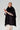 Cashmere Cape with Detachable Fur Collar - Black